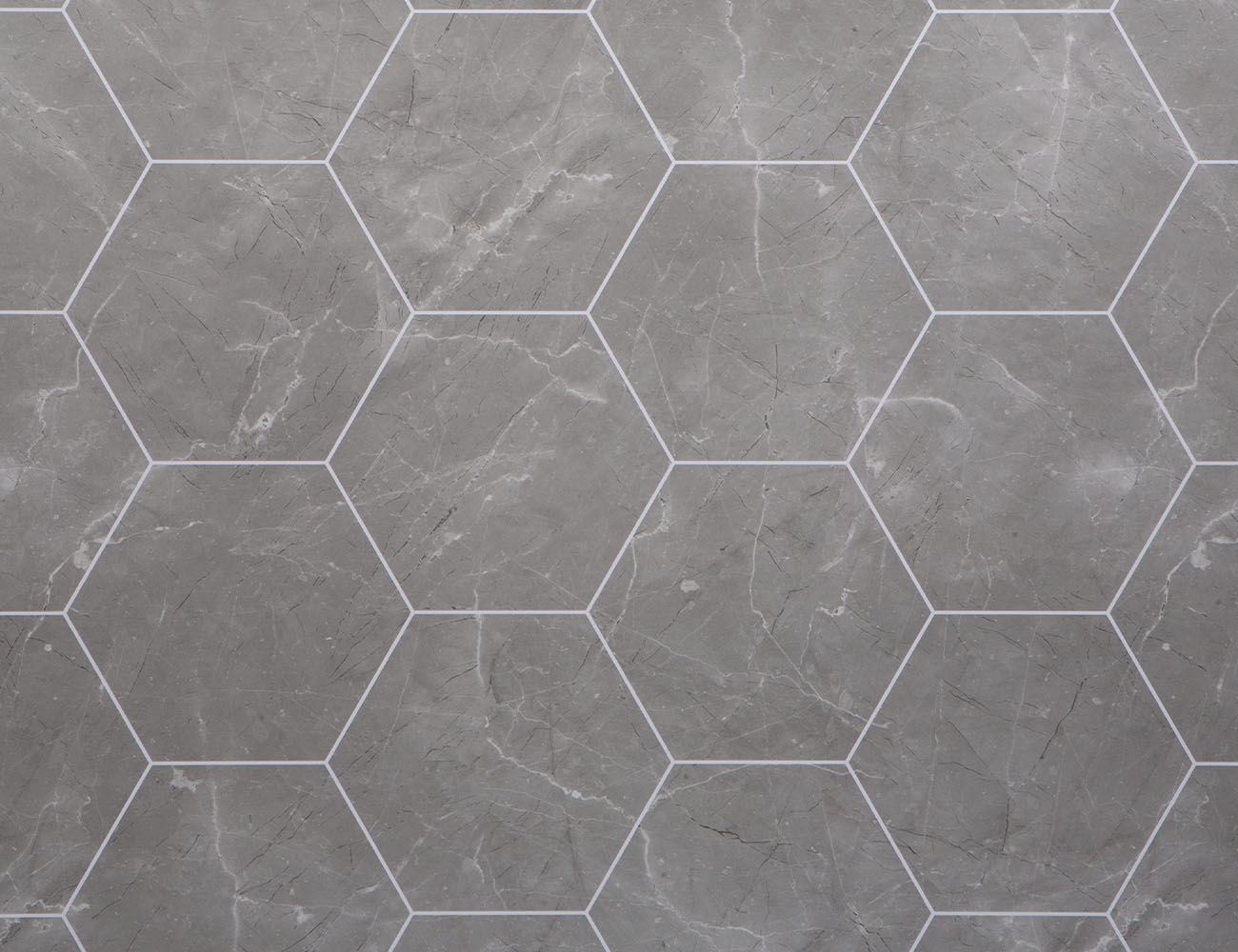 Grout Line Lunar Stone Hexagon Tile - Neptune 1000 – PVC Wall Panels 1m x 2.4m