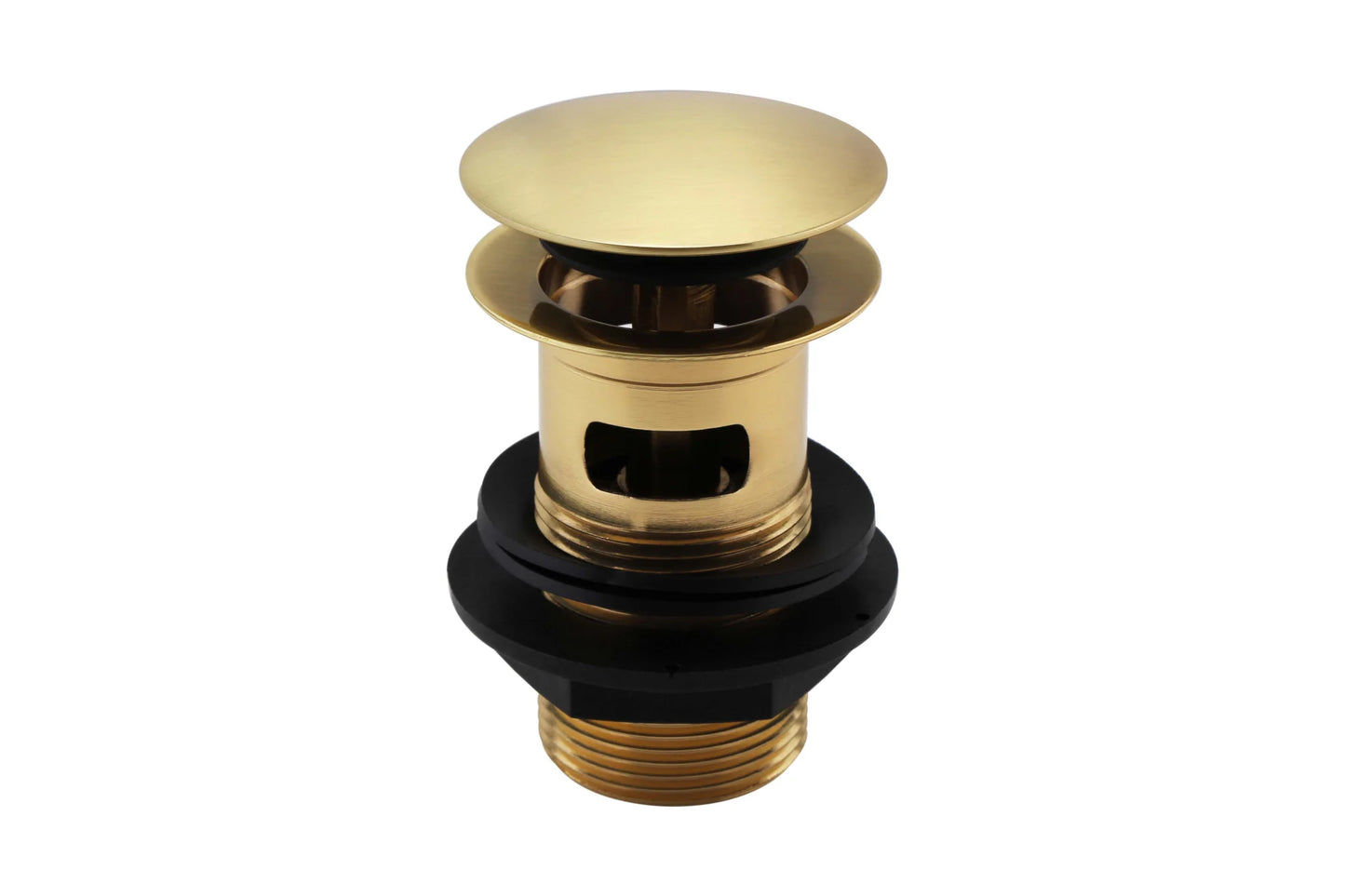 Push Button Basin Waste CP (slotted) - Brushed Brass