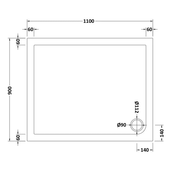 Rectangular Slimline Shower Tray