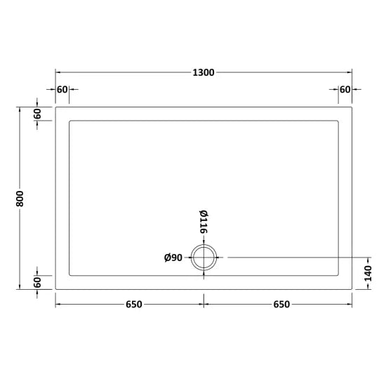 Rectangular Slimline Shower Tray