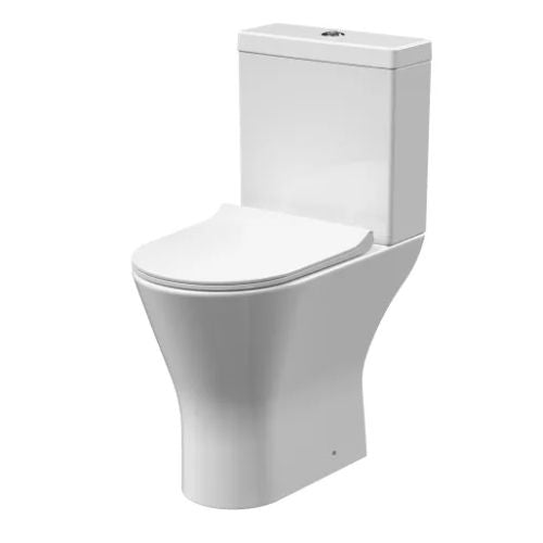 Comfort Height Rimless Toilet To Go Set with Soft Close Seat