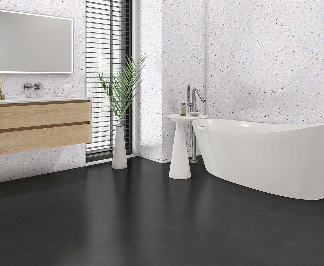 White Sparkle - Neptune 1000 – PVC Wall Panels 1m x 2.4m