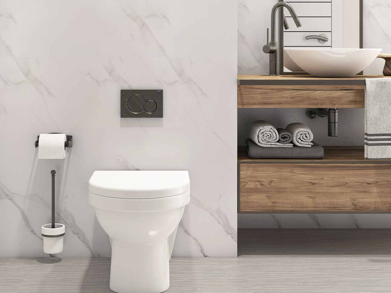 Matt Carrara Marble - Neptune 1000 – PVC Wall Panels 1m x 2.4m