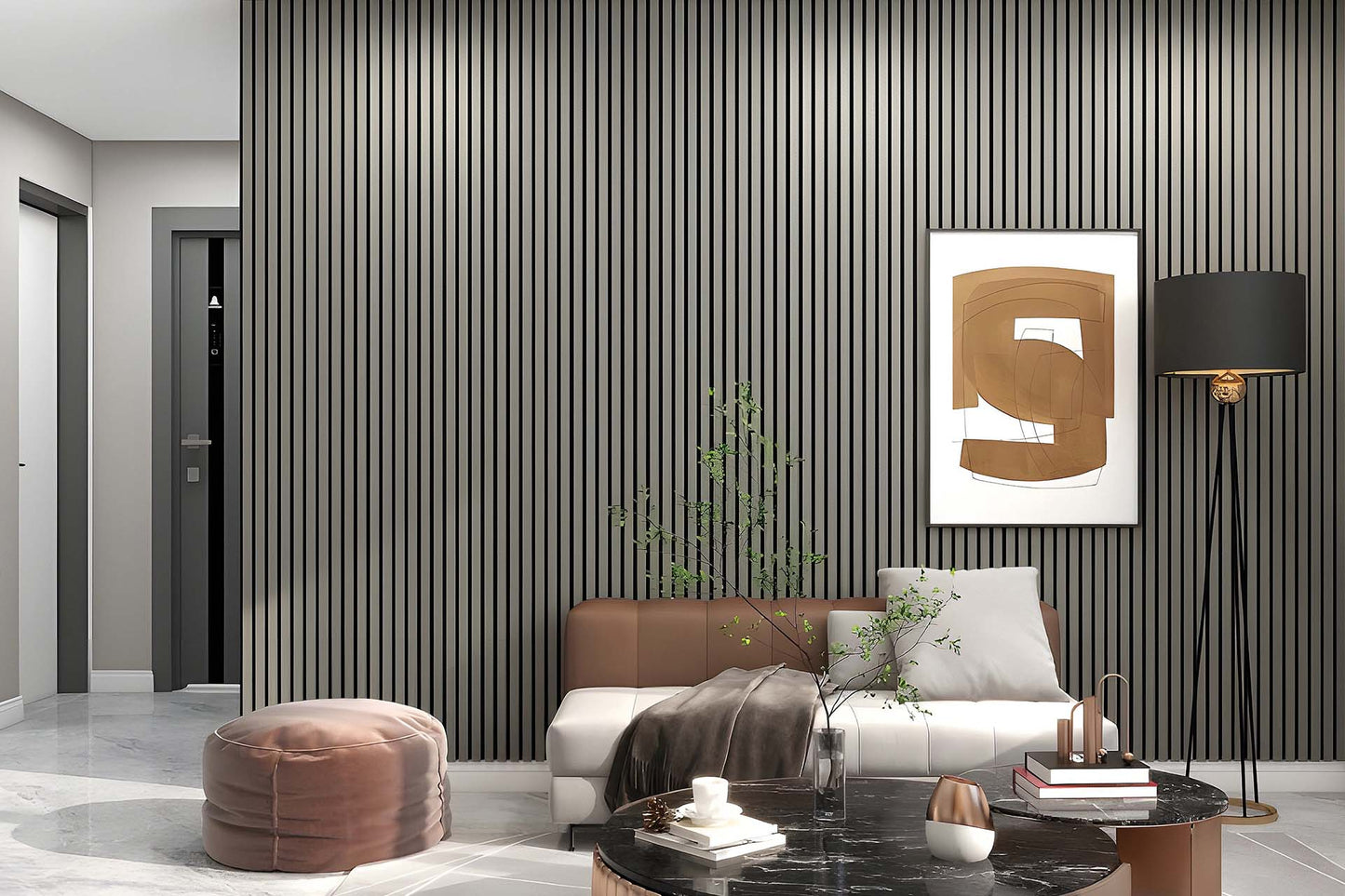 Acoustic Panel 600mm x 2400mm - Light Grey