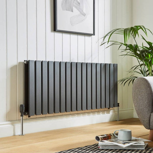 Boston Textured Grey Horizontal Designer Radiator