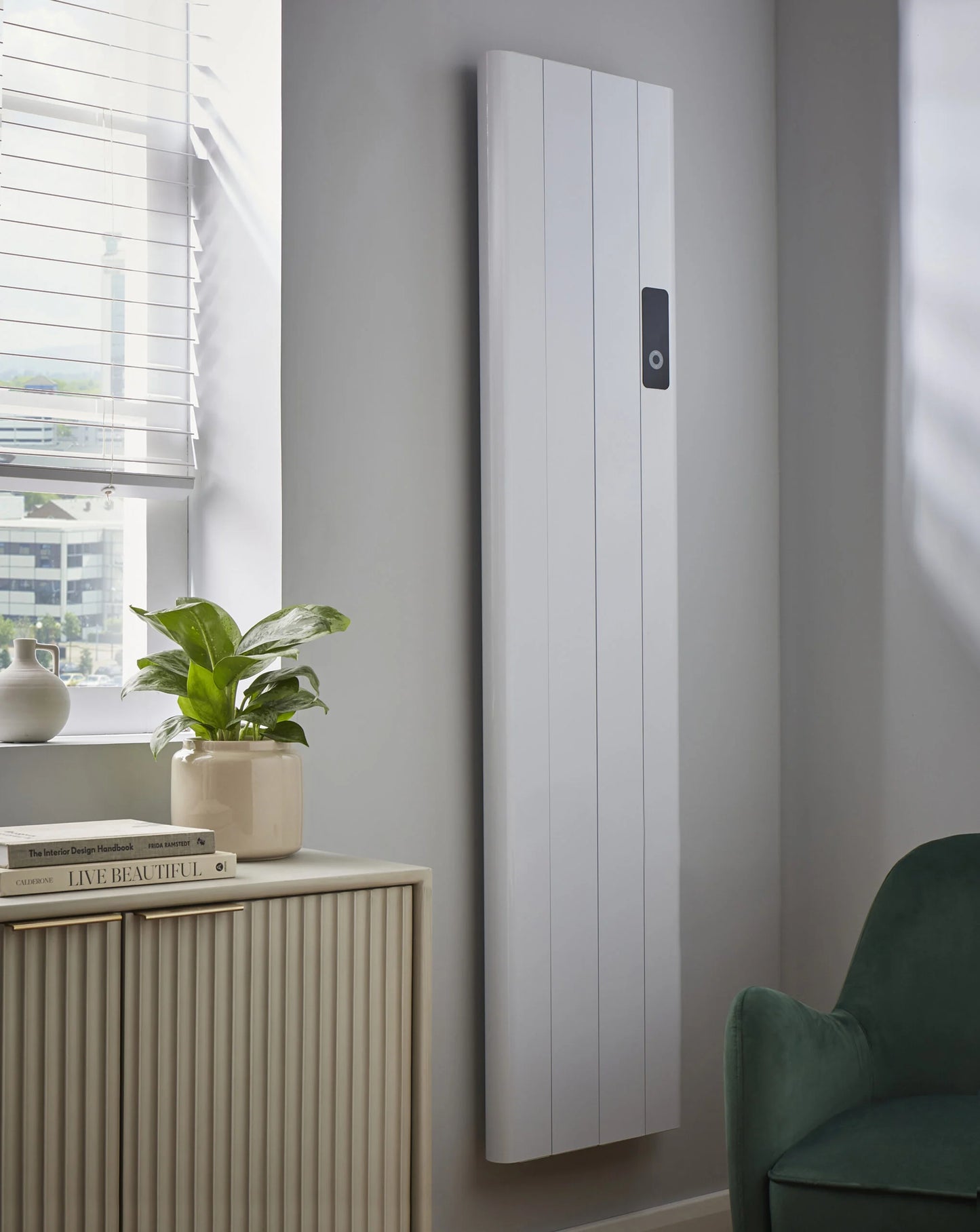 Capri Electric Aluminium Panel Heater 2000W Vertical - White