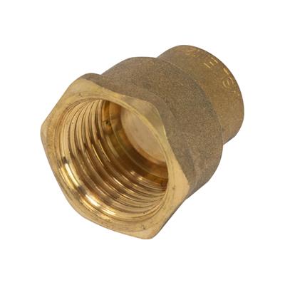 End feed Straight Connector Female Iron 15mm x 1/4"