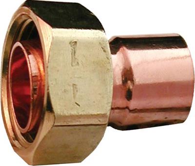 End feed Straight Cylinder Union 22mm x 1"