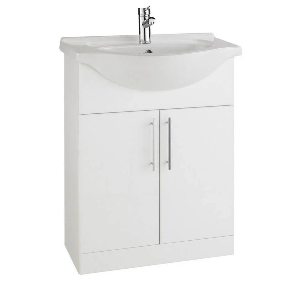 Impakt 650mm Vanity Unit & Basin with Chrome handles