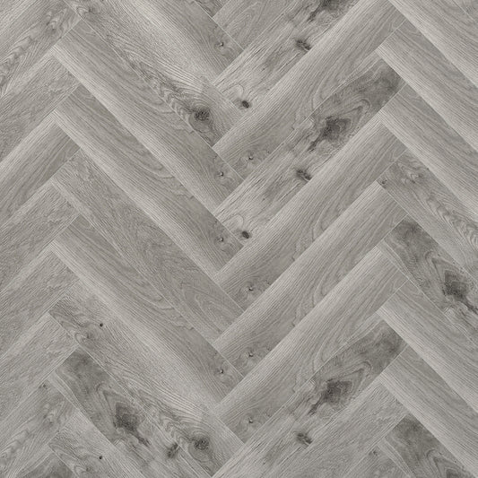 Estilo Hardcore Rigid Herringbone Click LVT - Grey Oak  - 2.38m²
