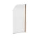 Round Hinged Bath Screen - Brushed Bronze
