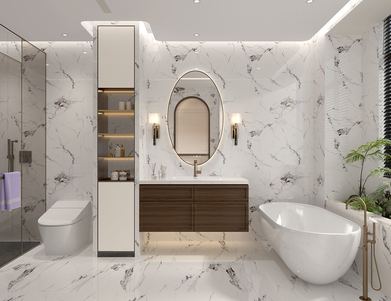 Onyx Carrara Marble – Super Matt – PVC Wall Panels 1m x 2.4m