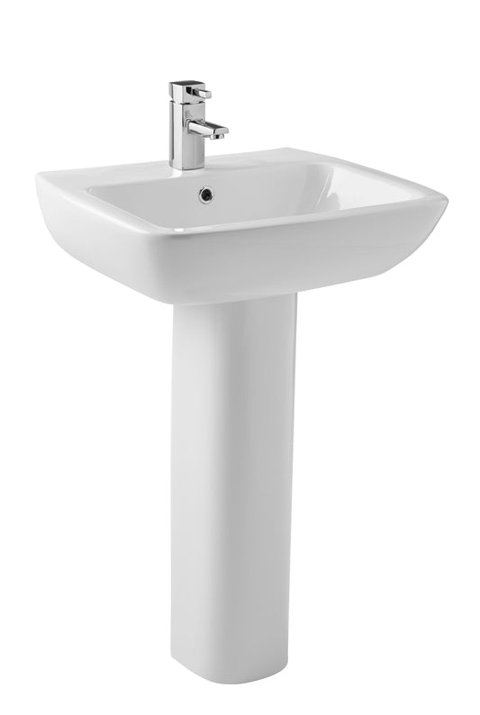 Korsika 550mm 1TH Basin & Pedestal