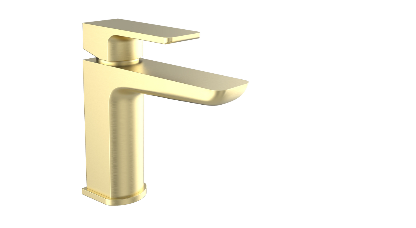 Kolt Brushed Brass Mono Basin Mixer