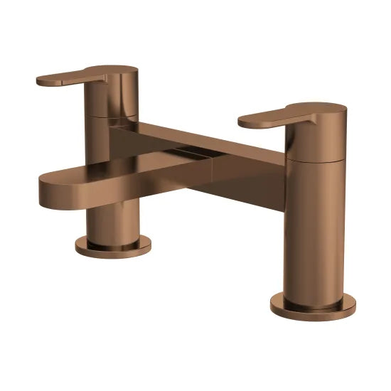 Montcada Deck Mounted Bath Filler - Brushed Bronze