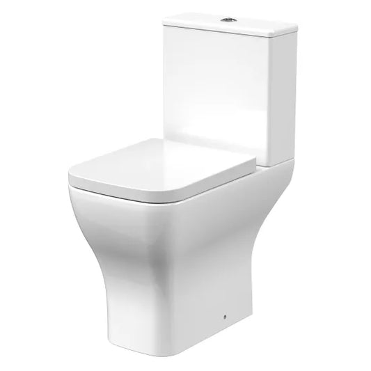Ava Comfort Height Rimless Toilet Pan, Cistern & Seat