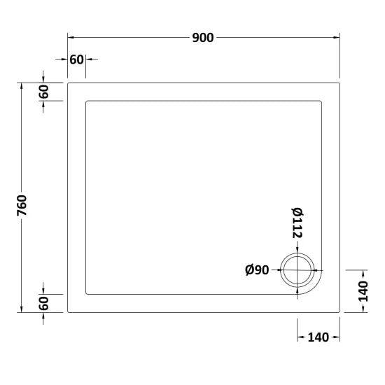 Rectangular Slimline Shower Tray