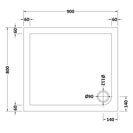 Rectangular Slimline Shower Tray