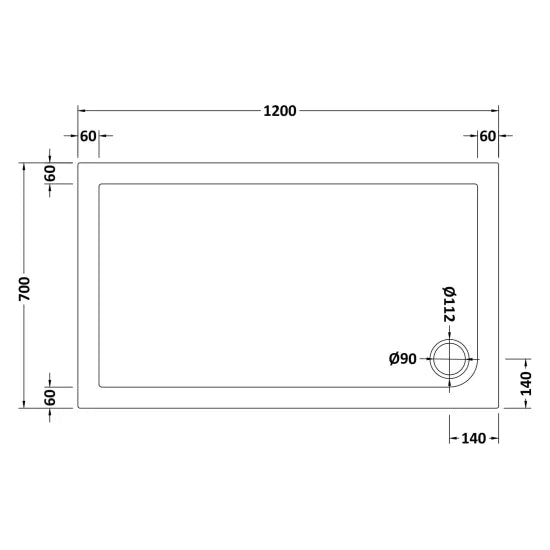 Rectangular Slimline Shower Tray