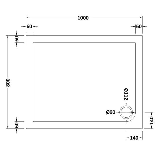 Rectangular Slimline Shower Tray