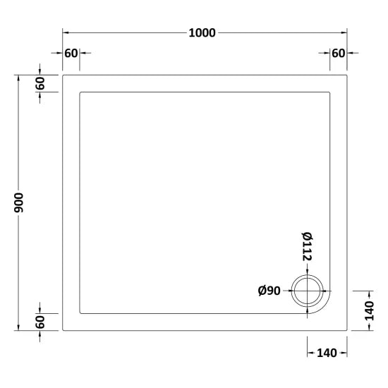 Rectangular Slimline Shower Tray