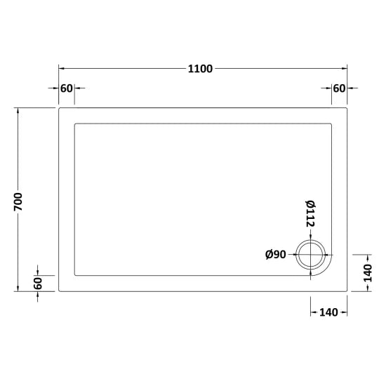 Rectangular Slimline Shower Tray