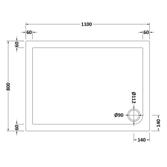 Rectangular Slimline Shower Tray