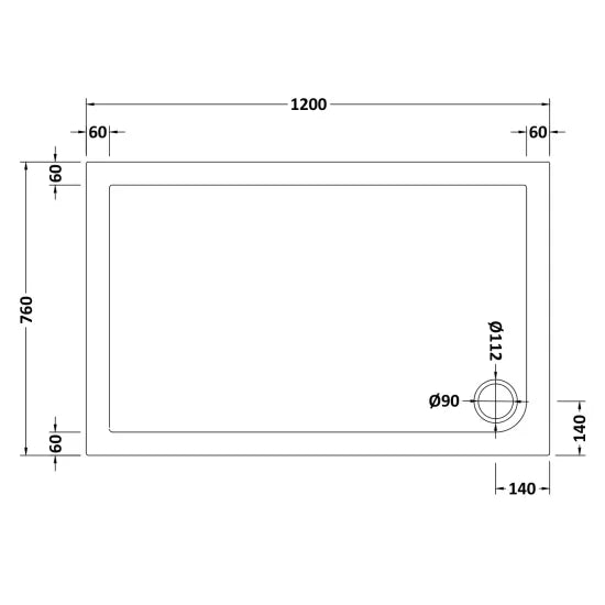 Rectangular Slimline Shower Tray