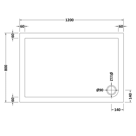 Rectangular Slimline Shower Tray