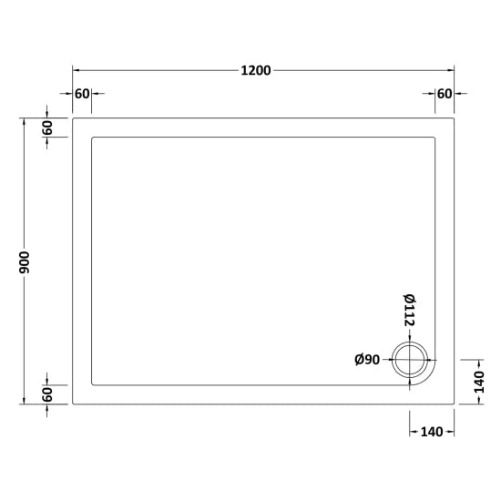 Rectangular Slimline Shower Tray