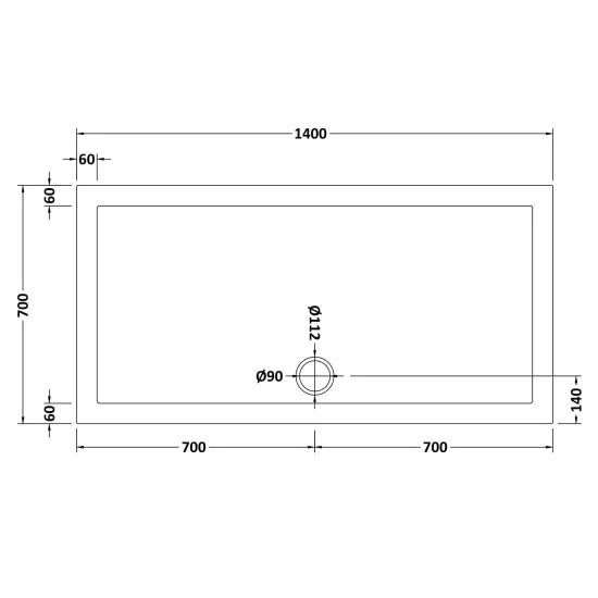 Rectangular Slimline Shower Tray
