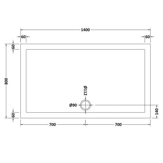 Rectangular Slimline Shower Tray