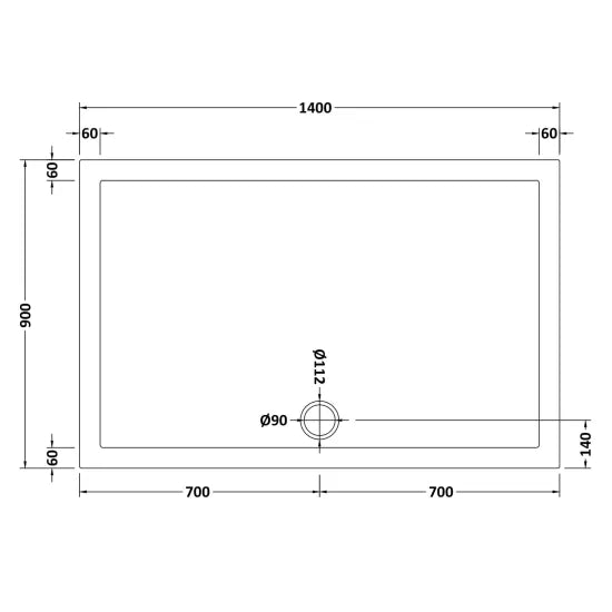 Rectangular Slimline Shower Tray