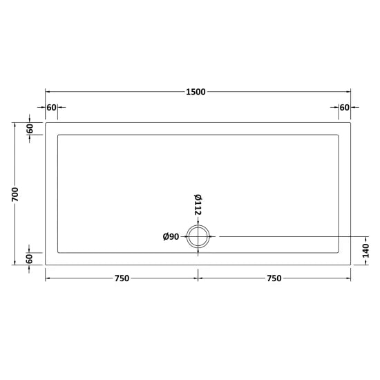 Rectangular Slimline Shower Tray