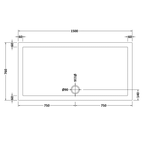 Rectangular Slimline Shower Tray
