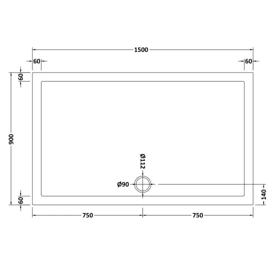 Rectangular Slimline Shower Tray