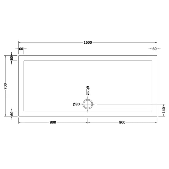 Rectangular Slimline Shower Tray