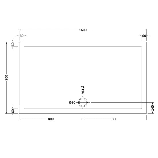 Rectangular Slimline Shower Tray