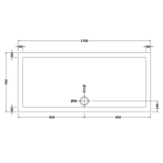 Rectangular Slimline Shower Tray
