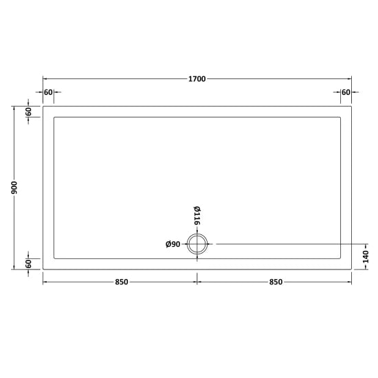 Rectangular Slimline Shower Tray
