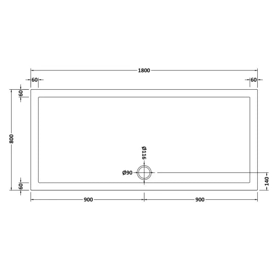 Rectangular Slimline Shower Tray
