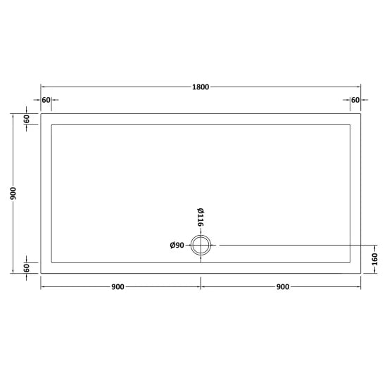 Rectangular Slimline Shower Tray