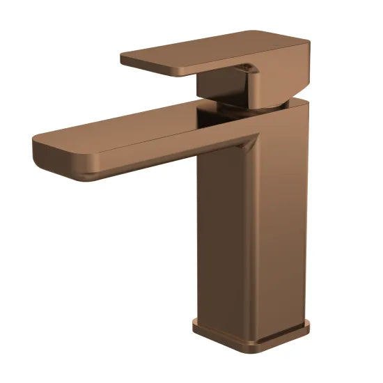 Synergy Vega Mono Basin Mixer with Push Button Waste - Brushed Bronze